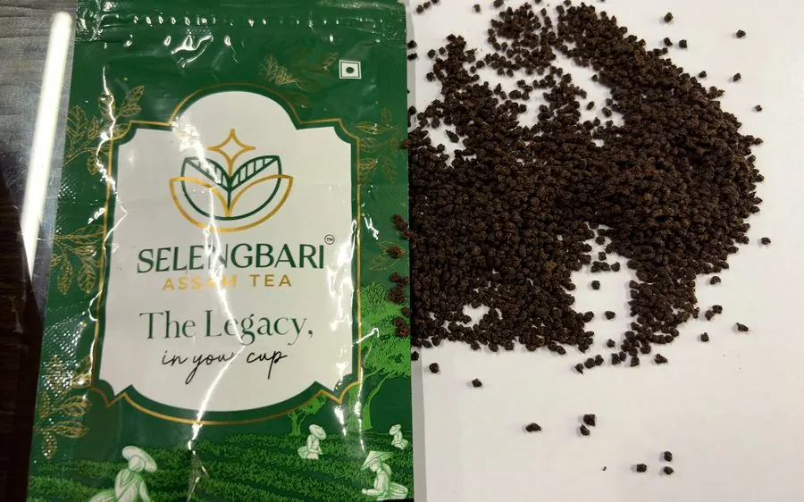 Close-up of Selengbari Assam BOP tea particles