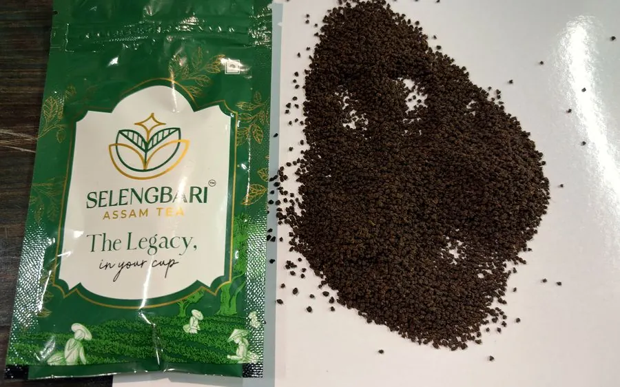 Close-up of Selengbari Assam BOPSM tea particles