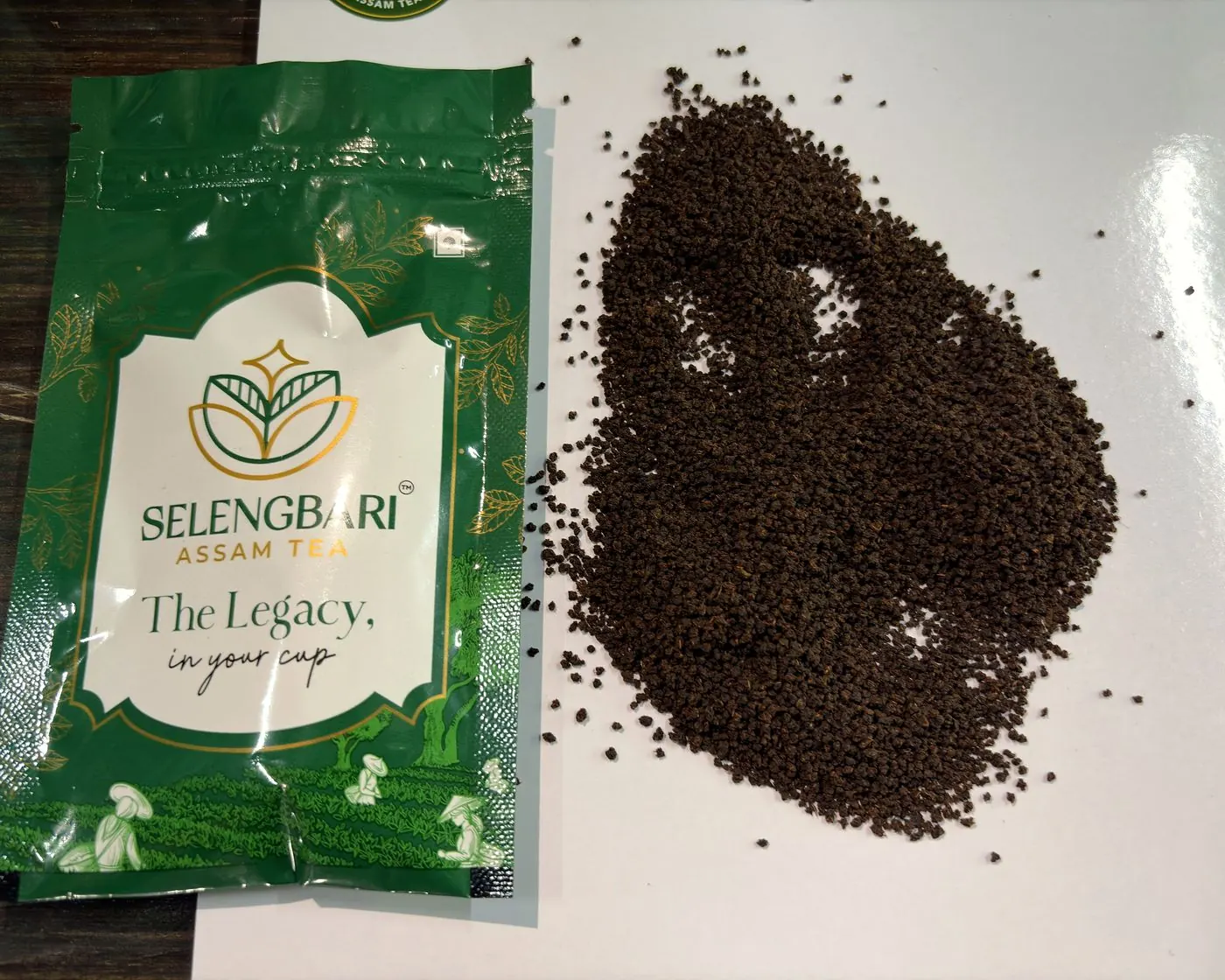 Selengbari Assam BOPSM tea with Selengbari Assam Tea pouch