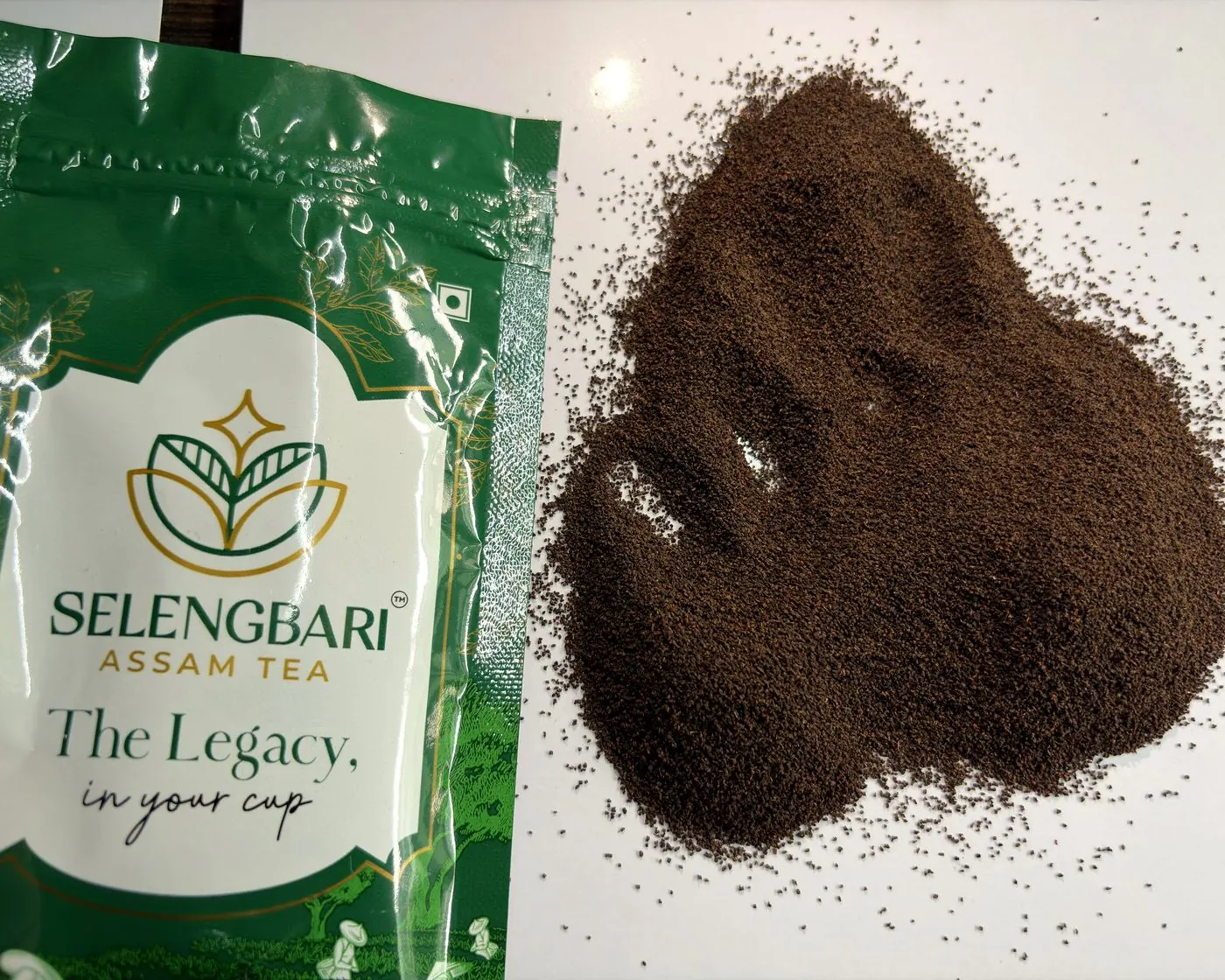 Selengbari Assam Tea retail pouch with CTC dust tea