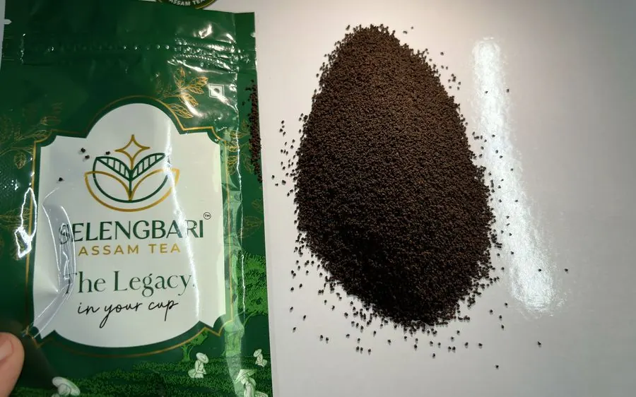 Close-up of Selengbari Assam PD tea particles